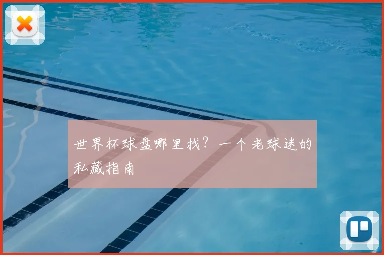 世界杯球盘哪里找?一个老球迷的私藏指南